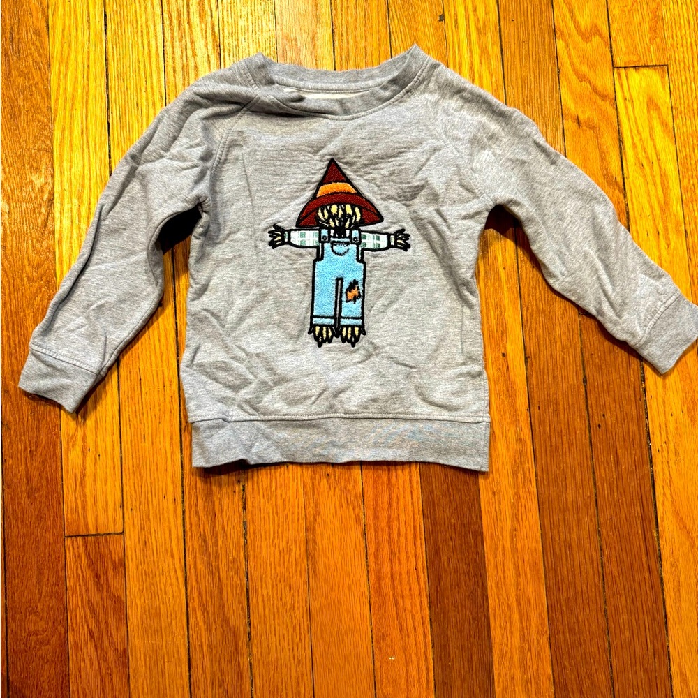 Monica and Andy Scarecrow Embroidered Crewneck Sweatshirt, size 3T, gently used